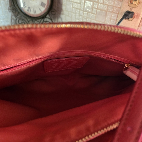 Coach Red Leather Women's Bag - Picture 6 of 15